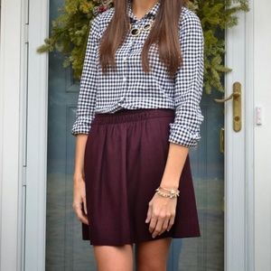 J. Crew Shirred Wool Skirt